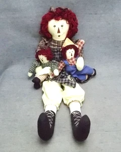 Raggedy Ann con sorella e fratello altezza 30" di Springford Inc. 1991 pulito con etichetta - Foto 1 di 13