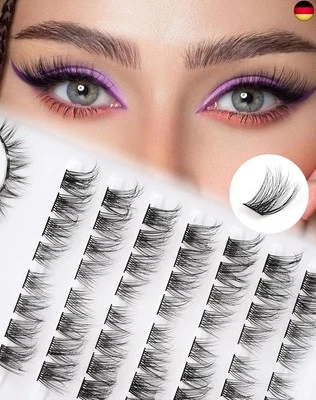 BESUCHE DEN SILIGLI-STORE Cluster Lashes Wimpern Extensions Mixed 10-14mm Einzelne Wimpern Cat Eye D Curl
