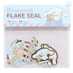 Japan Sanrio gestanzte Flockensiegel Aufkleber Packung Cinnamoroll Hello Kitty Abziehbilder - Bild 1 von 2