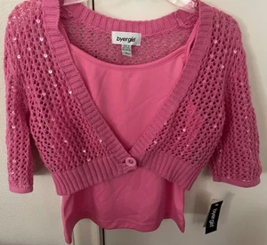 Byer Girls hot pink Shrug Size L new with tag - Picture 1 of 5