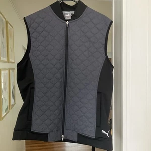 PUMA Men's Grey/Black Golf Vest Size M - Picture 1 of 3
