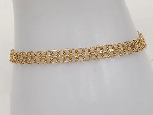 Elegant 18ct Swedish Hallmarked 19CM Gold Bracelet Unique Chain Design - 6 GRAMS - Picture 1 of 12