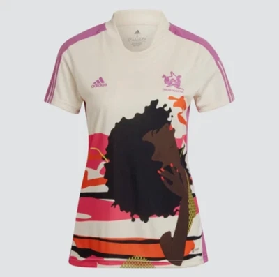 Adidas Women's Tiro Thebe Magugu Jersey T-Shirt Multicolor Soccer Sports Size S - Image 1 of 4