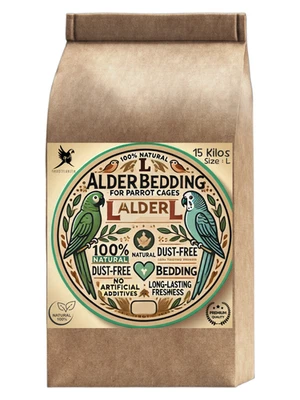 Papageien-Einstreu aus Erlenholz, Größe L, 15 kg - Bild 1 von 4