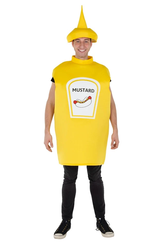 Disfraz de botella de mostaza amarilla Dress Up America para niño Foto 1 de 1