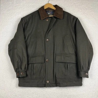Vintage 80s Brooks Brothers Jacket Size Large Green Wool Chore Coat - Image 1 of 4