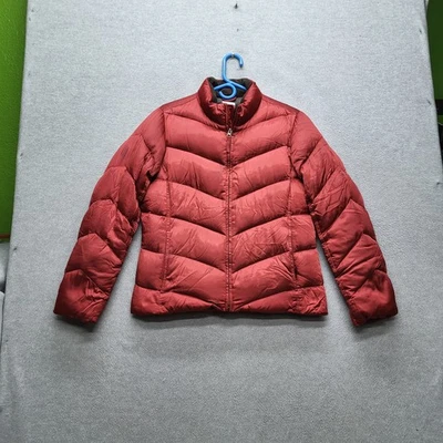 Chaqueta Eddie Bauer Mujer M Roja Puffer Plumón de Ganso Gorpcore Acolchada Y2K Foto 1 de 4