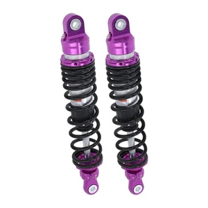 SET: Federbeine mit verstellbarer Zugstufe lila 380mm pass f Simson uvm. - Bild 1 von 2