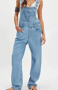 Mono We the Free People One Piece a Rayas Ziggy Railroad Denim Talla XS - Imagen 1 de 12