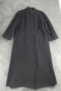 Vintage Coat Womens UK 14 Black Mohair Blend Made In England - Picture 1 of 10