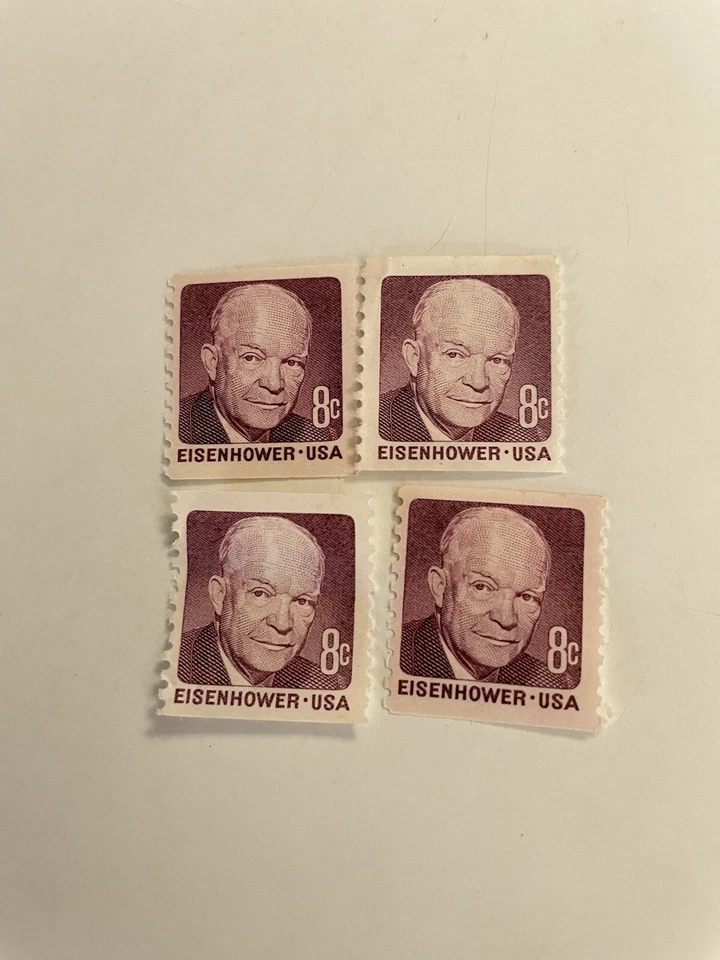 Eisenhower 8-cent Rare Postage Stamps X 4 - Image 1 of 1