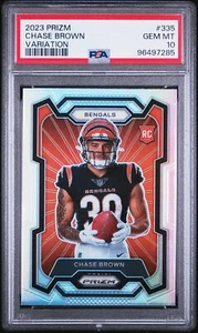 2023 Panini Prizm Chase Brown #335 Variation PSA 10 Bengals - Picture 1 of 2