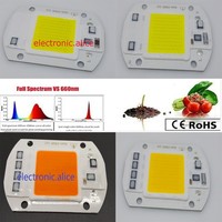 20W 30W 50W full spectrum 380-840nm white/warm LED COB Chip  110V 220V Smart IC