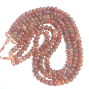Wonderful 1083 Cts Strawberry Quartz 3 Strand Beaded Necklace Jewelry AK 04 E544 - Imagen 1 de 4