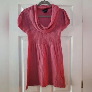 Juniors Cowl neck short sleeve tunic size medium - Picture 1 of 6