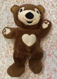 Walmart Orsacchiotto Marrone Peluche Cuore Zampe 10" Giocattolo Morbido Beige - Foto 1 di 2