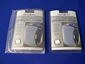 ( LOT OF 2 ) SAMSONITE PASSPORT COVERS  RFID PROTECTION  NEW FACTORY SEALED - Picture 1 of 6
