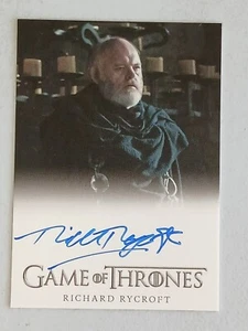 RICHARD RYCROFT Maester Wolkan Game of Thrones Autograph Card 2018 Rittenhouse - Picture 1 of 3