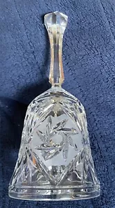 CRYSTAL CUT GLASS PINWHEEL AND STARBURST BELL 7 1/2” TALL - Picture 1 of 5