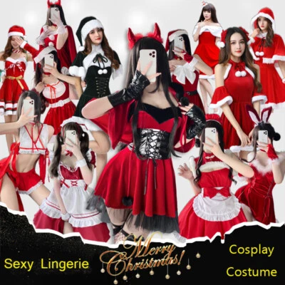 Mujeres Sexy Conjunto de Lencería Navidad Conejito Niña Uniforme Traje Juegos con disfraces Disfraz Vestido Foto 1 de 4