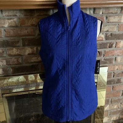 Chaleco Kim Rodgers Pequeño Azul Fino Exterior Nuevo con Etiquetas Foto 1 de 4