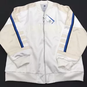 Adidas Originals Womens L Track Jacket Chalk White Solid Active Wear DH4199 609 - Picture 1 of 10