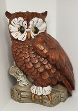 Vintage Atlantic Mold Huge 21" Ceramic Owl Figurine Décor / Lamp - Unfinished