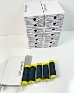 Gutermann Creativ #4017 Black Elastic Thread 76 Spools 14 Unopened Boxes of 5 - Picture 1 of 11
