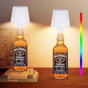 Wireless Bottle Lamp 3 Color Stepless Dimming LED Wine Bottle Lamp Cordless Lamp - Picture 1 of 12