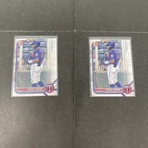 Lotto di 2 carte Misael Urbina Prospect 2022 Bowman Paper #BP-86 Minnesota Twins - Foto 1 di 5