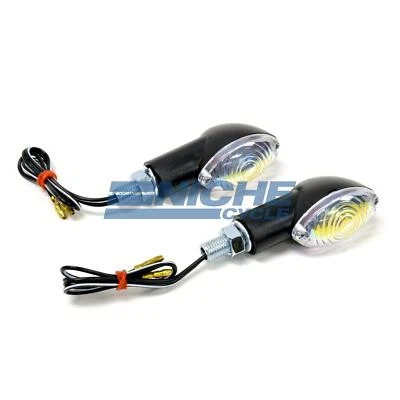 Luces de señal de giro Mini Cateye de 2,5" 12 voltios negro neón Foto 1 de 2
