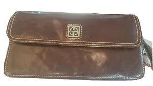 GIANI BERNINI Schultertasche Organizer Echtleder Braun - Bild 1 von 4