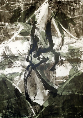 Kunst in der DDR 1989 Offsetgrafik Frank HERRMANN (*1955 D), handsigniert, 1/20 - Bild 1 von 3