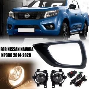 For Nissan Navara 14- Halogen Fog Light Bumper Frame Cover Daytime Running Light - Imagen 1 de 10
