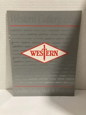 Catálogo de cuchillos Western 1991 cubiertos Bowie Hunter Westlock Guardian fijo plegable Foto 1 de 4