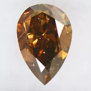 Brown Pear Shape Diamond Natural Fancy Real Loose 1.50 Carat SI1 IGI Certificate - Picture 1 of 6