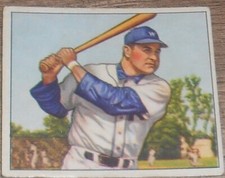 1950 BOWMAN - EDDIE ROBINSON #18 - WASHINGTON SENATORS ROOKIE CARD - EX