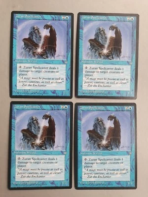 Zuran Spellcaster x4 PLAYSET, MTG Ice Age (1995), Common Blue Creature NM - Image 1 of 2