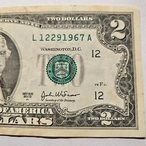$2 Two Dollar Bill "BIRTHDAY NOTE" - 12291967 - Great Gift (B202) - SHIPS FREE - Imagen 1 de 3