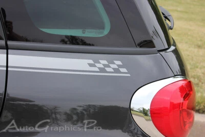 Calcomanías laterales superiores rectas de 4 puertas rayas gráficos vinilo 3M para Fiat 500L 2014 Foto 1 de 4