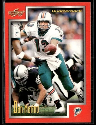 Tarjeta de fútbol americano 1999 Score #148 Dan Marino Dolphins 3102G Foto 1 de 2