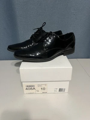 Calvin Klein 男式 7 D 码 Brodie LA 黑色正装鞋 — 第 1/4 张图片