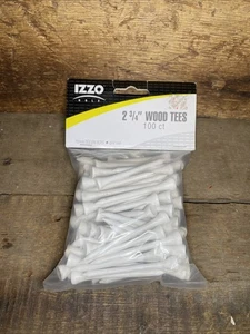 100 ct Izzo Golf 2 3/4" Holz Weiß Golf Tees - Bild 1 von 3