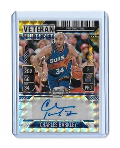 2024-25 Panini Mosaic - Charles Barkley Black Gold Veteran Ticket Auto 1/8 - Picture 1 of 2