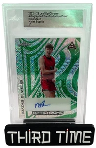 2022 Leaf Optichrome Matas Buzelis 1/1 RC AUTO Mojo Green Pre Production Proof - Picture 1 of 5
