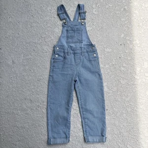 Jordache Youth Denim Overalls Size XS Pinstriped Light Wash Jean Kids - Picture 1 of 7