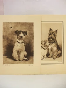 2 Dog Prints "Watchful Waiting" & "Her Hero" by Kurt Meyer Eberhardt - Picture 1 of 13