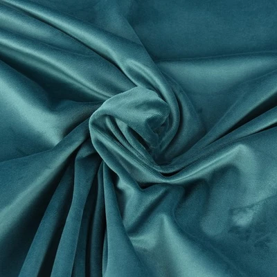 Samtstoff Dekostoff Italian Velvet Samt blau 1,45cm - Bild 1 von 4