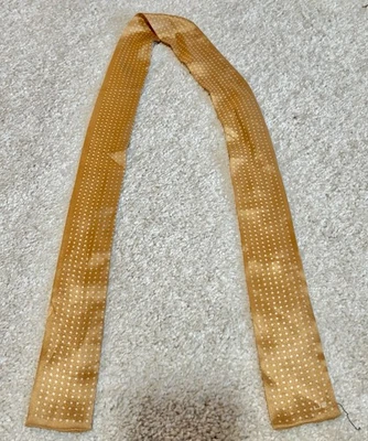 Vintage Liz claiborne silk necktie with a white and brown polka dot pattern - Image 1 of 2