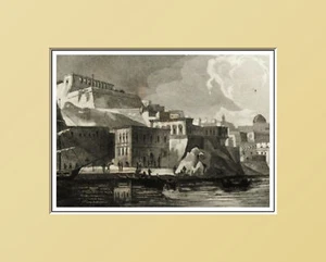 1835: MALTA, Anlegestelle der Stadt VALETTE. Inc/Acc.AUDOT - Bild 1 von 1